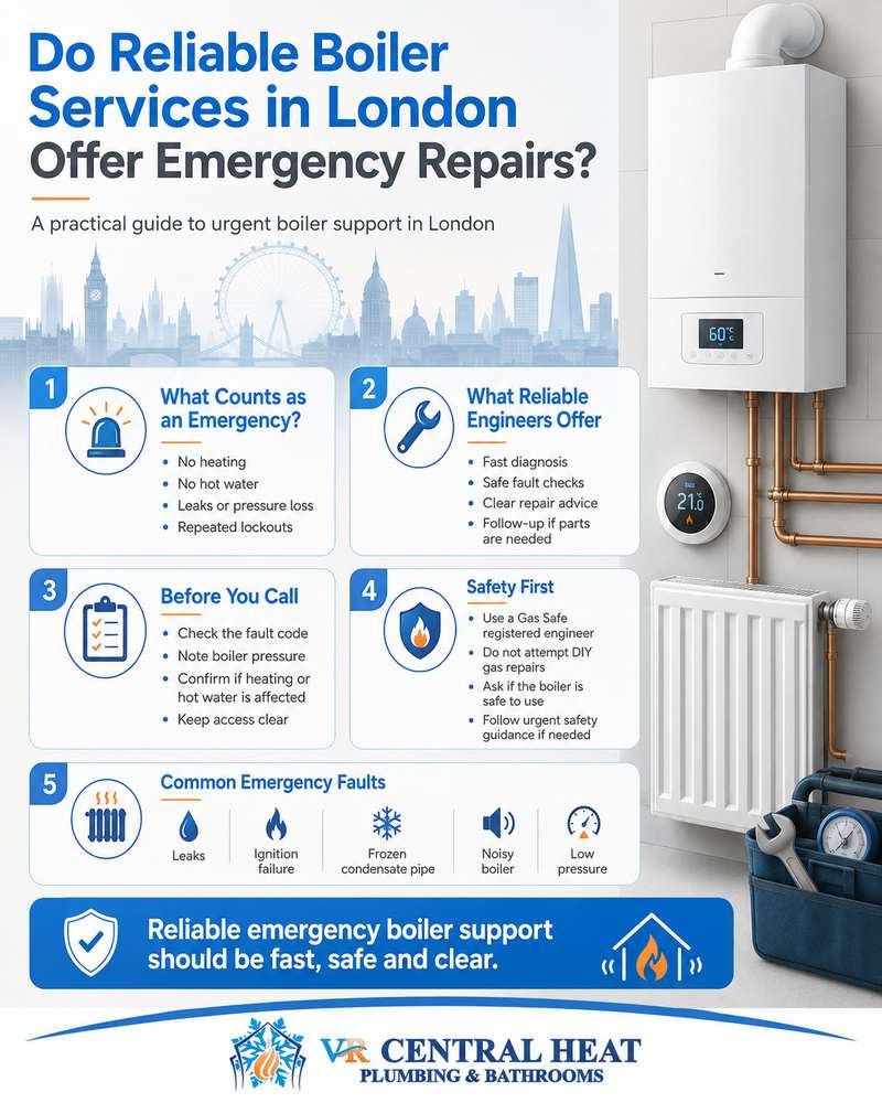 Do Reliable Boiler Services in London Offer Emergency Repairs infographic by VR Central Heat